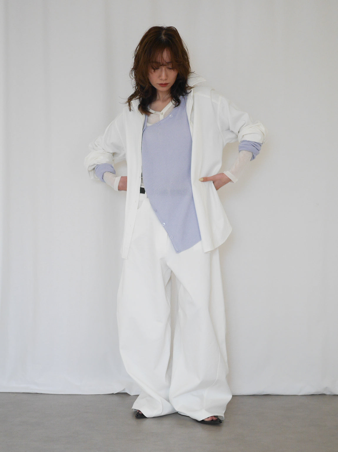 Over silhouette コットンシャツ