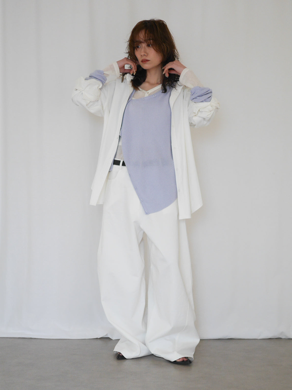 Over silhouette コットンシャツ