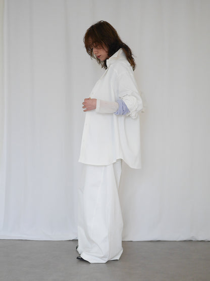 Over silhouette コットンシャツ