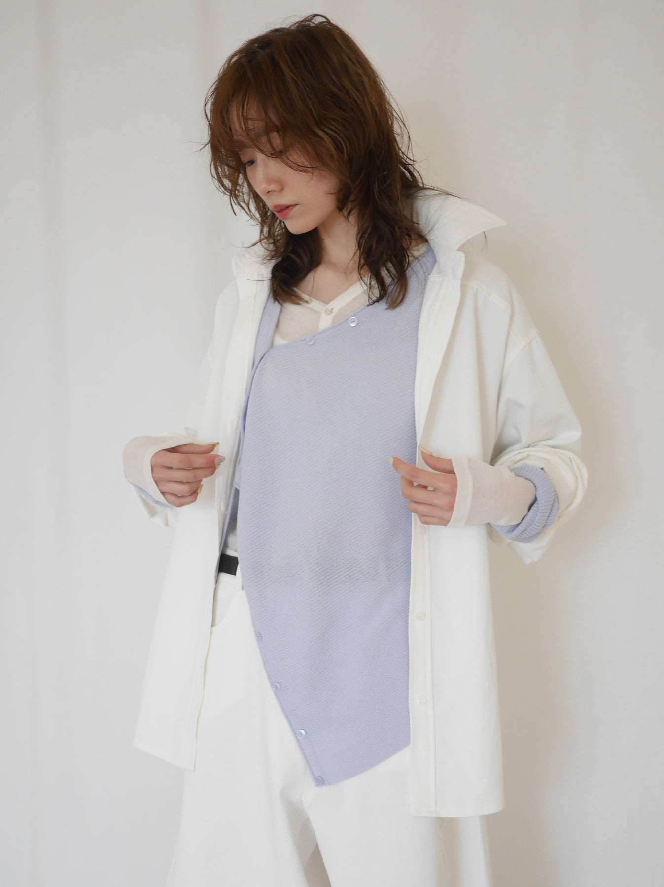 Over silhouette コットンシャツ