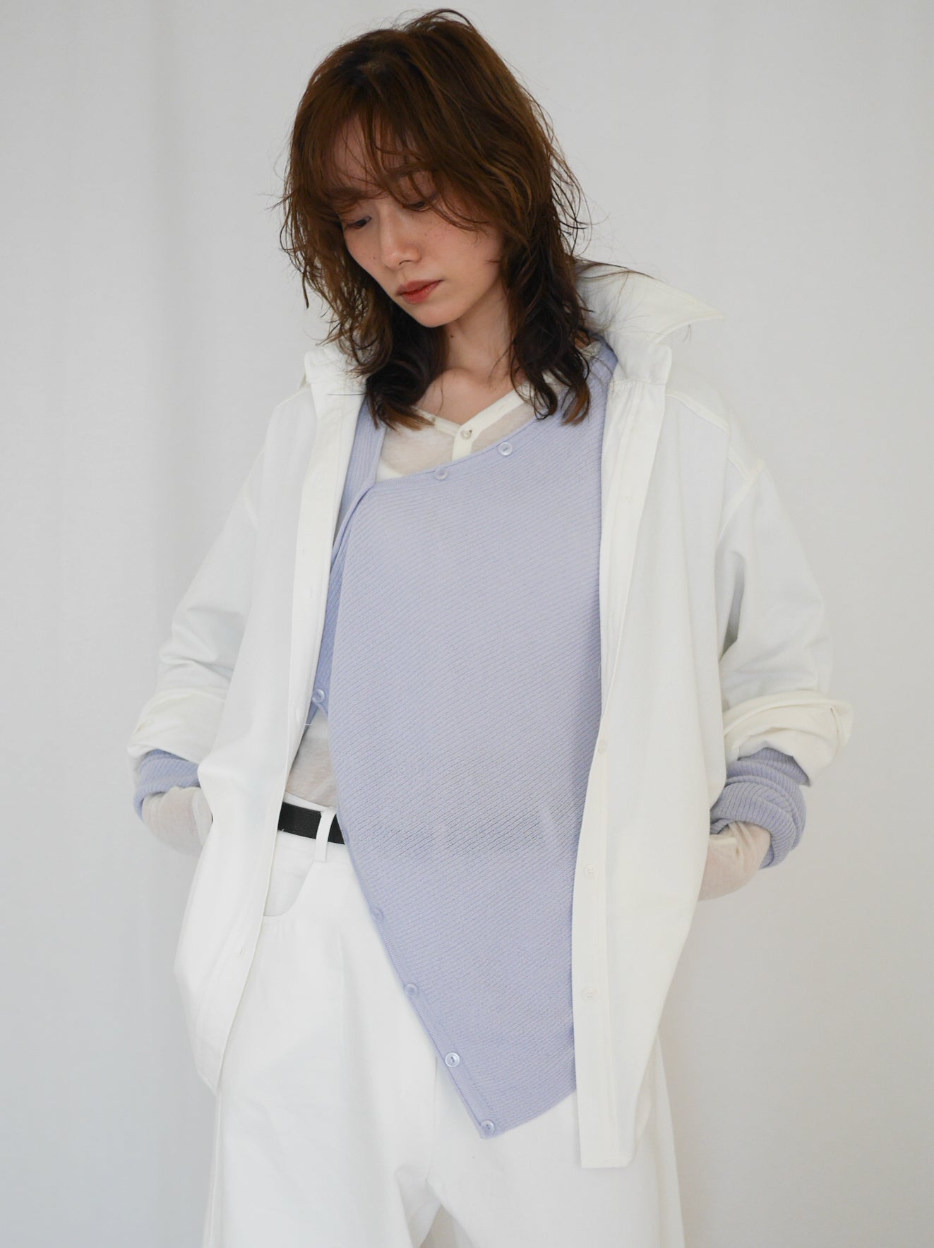 Over silhouette コットンシャツ