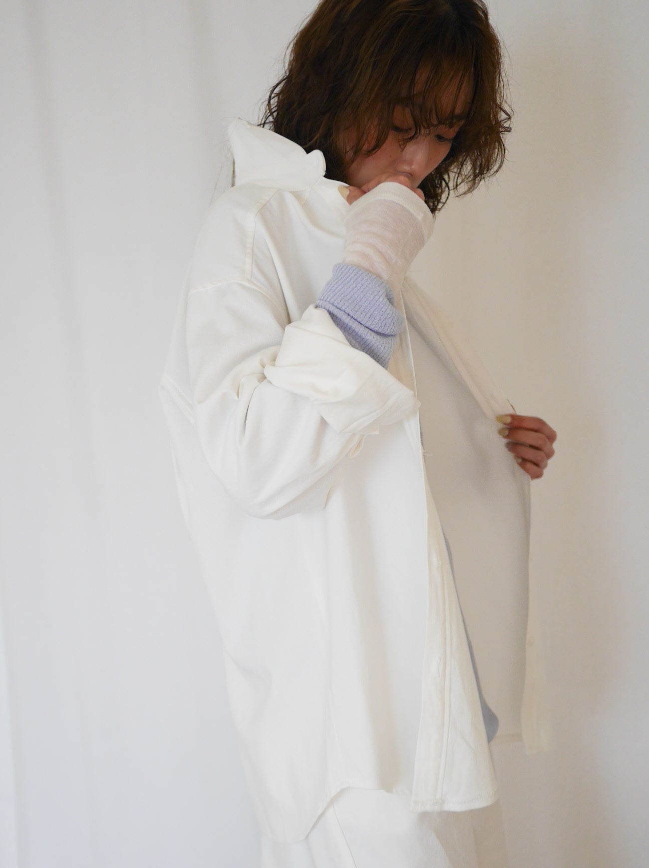Over silhouette コットンシャツ