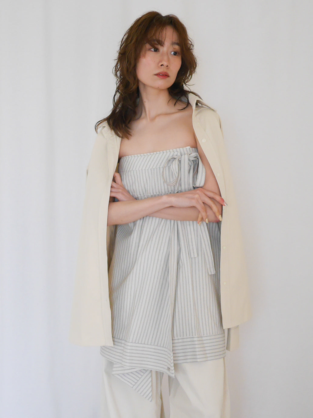 Over silhouette コットンシャツ