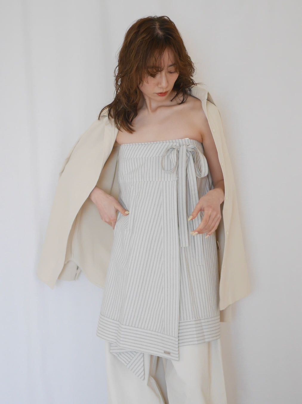 Over silhouette コットンシャツ