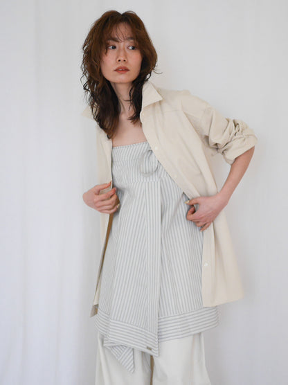 Over silhouette コットンシャツ