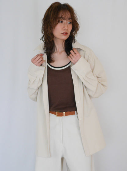 Over silhouette コットンシャツ