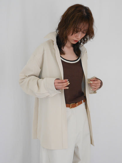 Over silhouette コットンシャツ