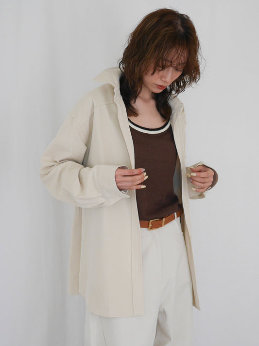 Over silhouette コットンシャツ