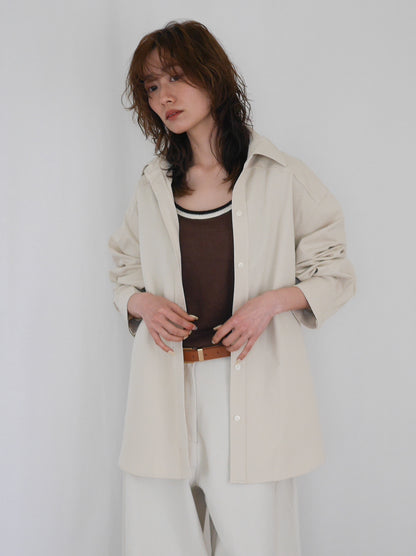 Over silhouette コットンシャツ