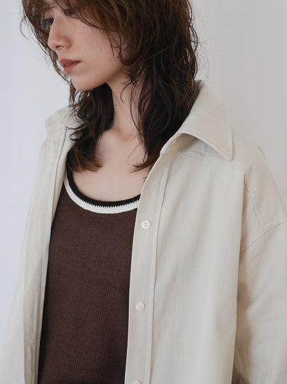 Over silhouette コットンシャツ