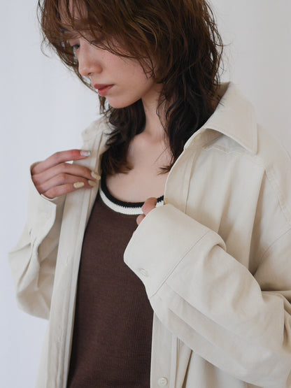 Over silhouette コットンシャツ