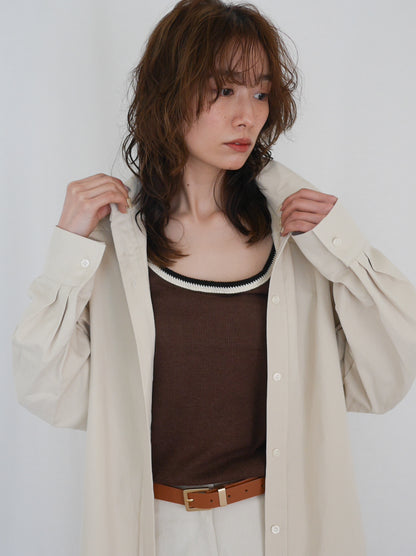 Over silhouette コットンシャツ